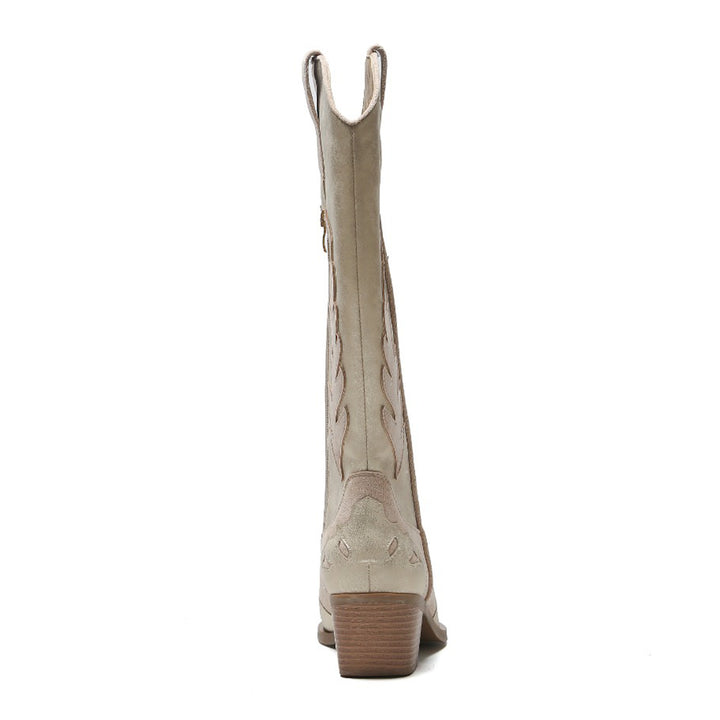Smile Favorites Cowboystiefel Gold Bohemian Beige