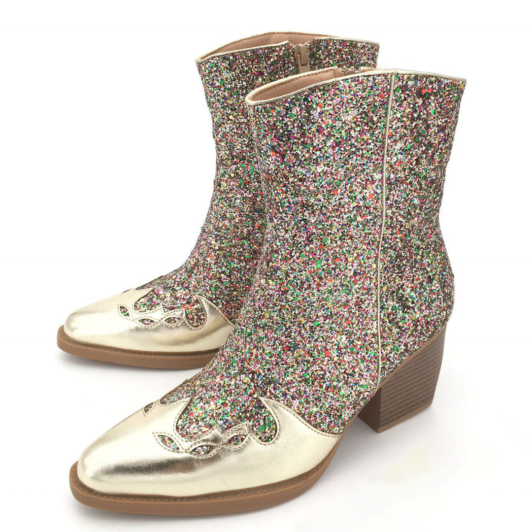 Smile Favorites , goldmetallic, kurz, mit Glitzer