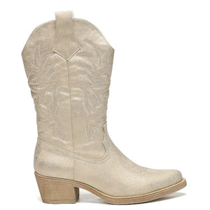 Smile Favorites Cowboystiefel Goldspritznaht