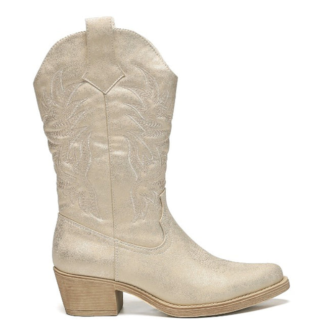 Smile Favorites Cowboystiefel Goldspritznaht