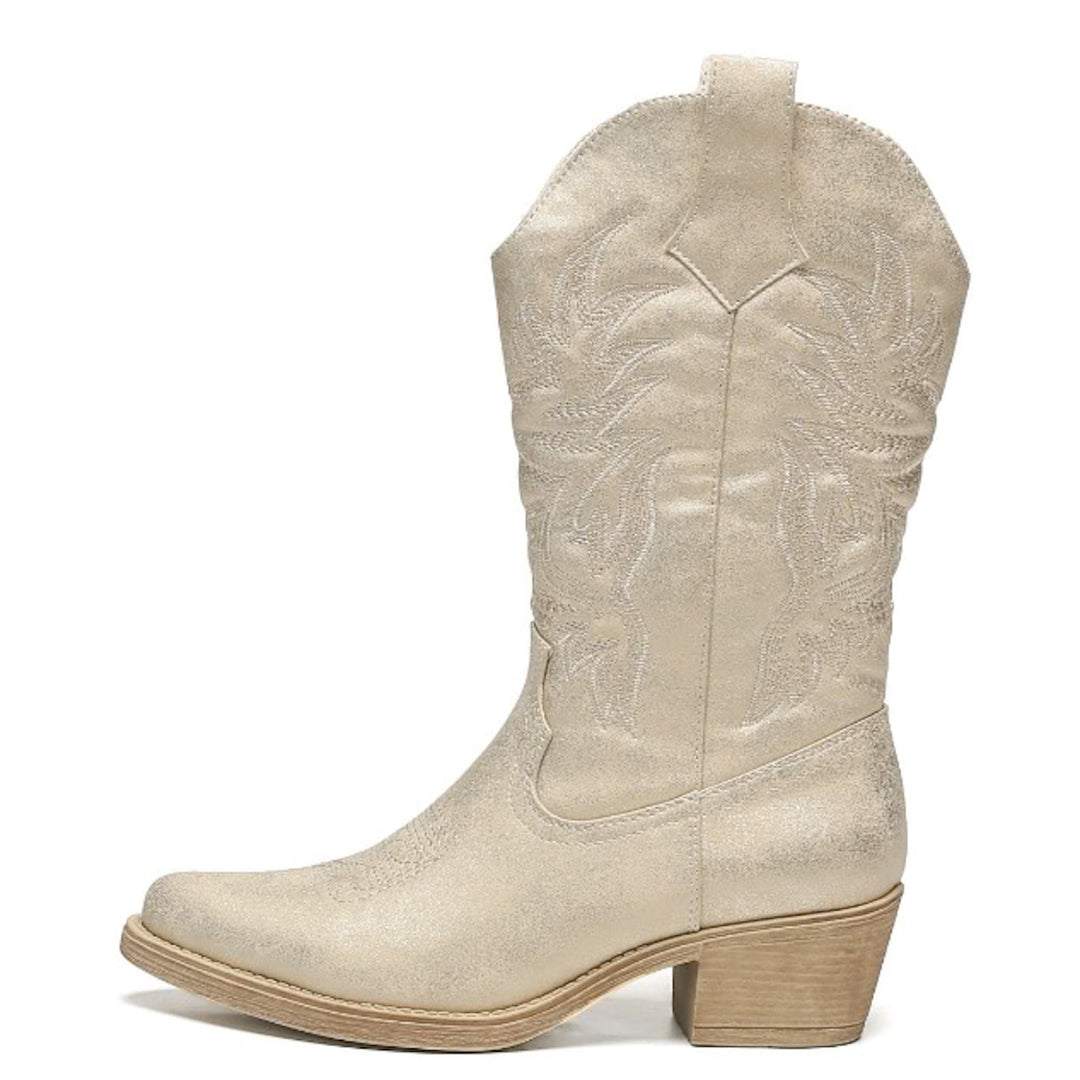 Smile Favorites Cowboystiefel Goldspritznaht