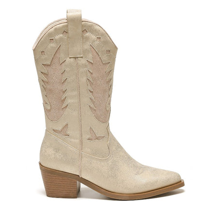 Smile Favorites Cowboystiefel Gold Western Beige