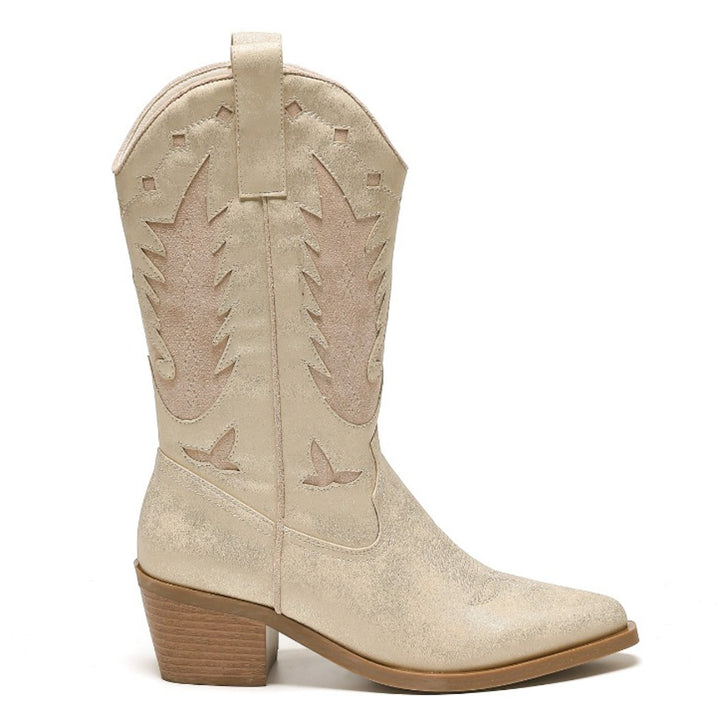 Smile Favorites Cowboystiefel Gold Western Beige