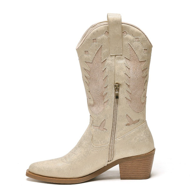 Smile Favorites Cowboystiefel Gold Western Beige