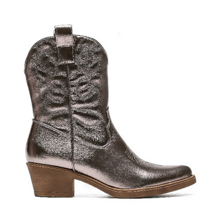 Smile Favorites Cowboy Stiefel Gun Metallic Kurze Nähte