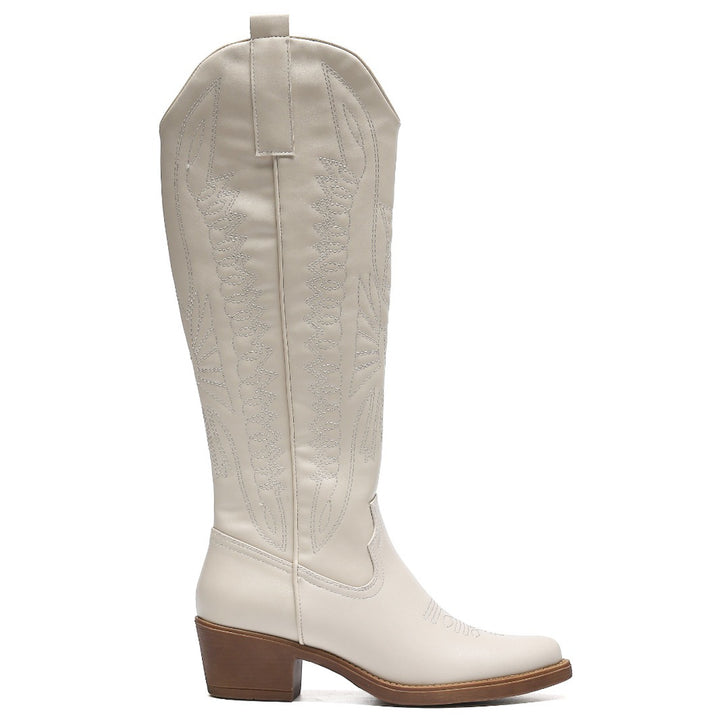 Smile Favorites Cowboystiefel hoch Beige