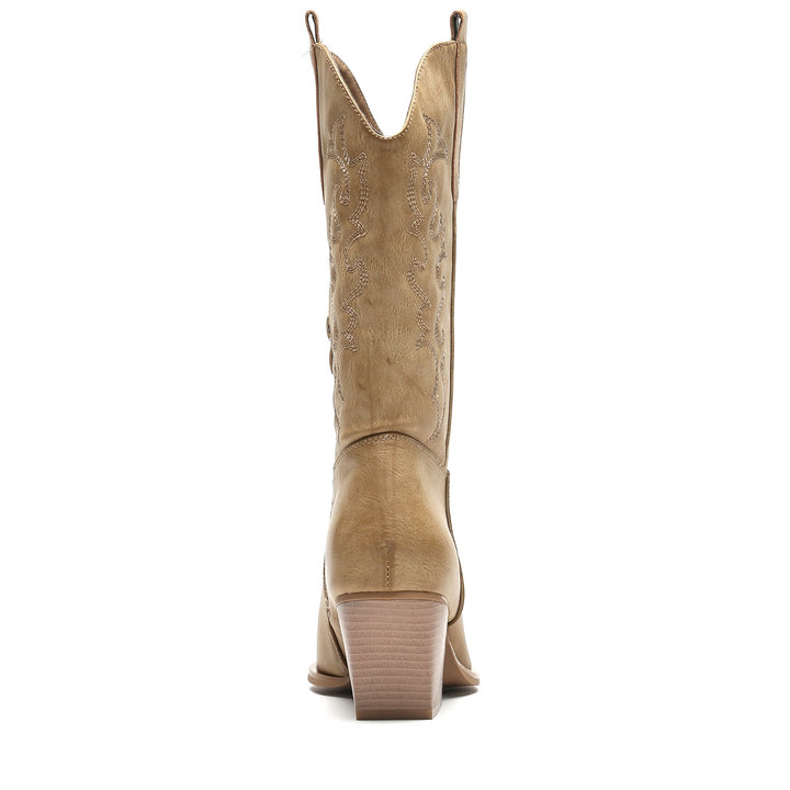 Smile Favorites Cowboystiefel Khaki Nähte