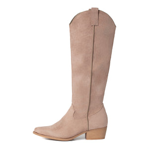 Smile Favorites Cowboystiefel Khaki Suedine hoch