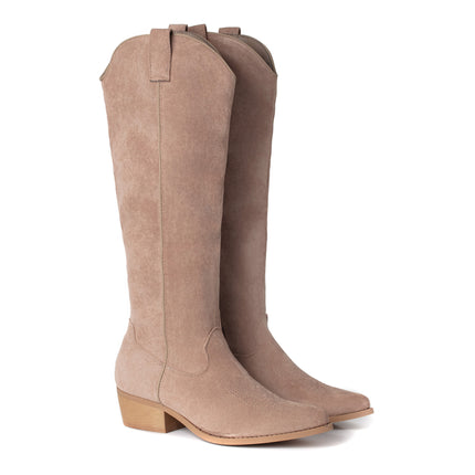 Smile Favorites Cowboystiefel Khaki Suedine hoch