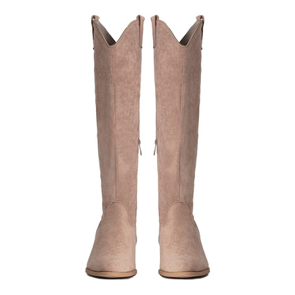 Smile Favorites Cowboystiefel Khaki Suedine hoch