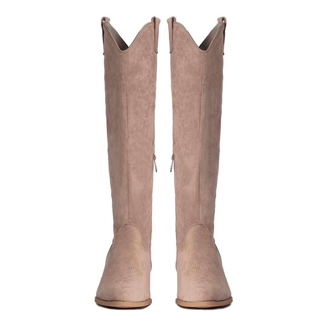 Smile Favorites Cowboystiefel Khaki Suedine hoch