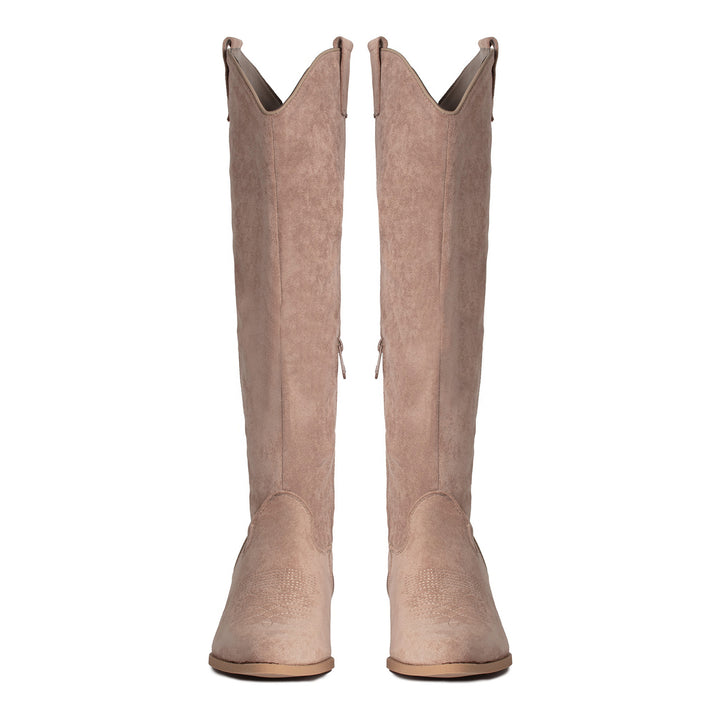 Smile Favorites Cowboystiefel Khaki Suedine hoch