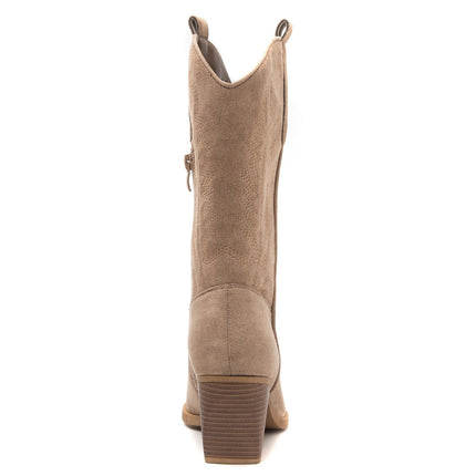 Smile Favorites Cowboystiefel Khaki Suedine Nähte