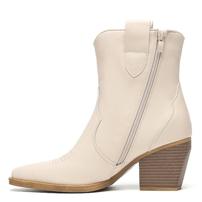 Smile Favorites Cowboystiefel Short Star Beige