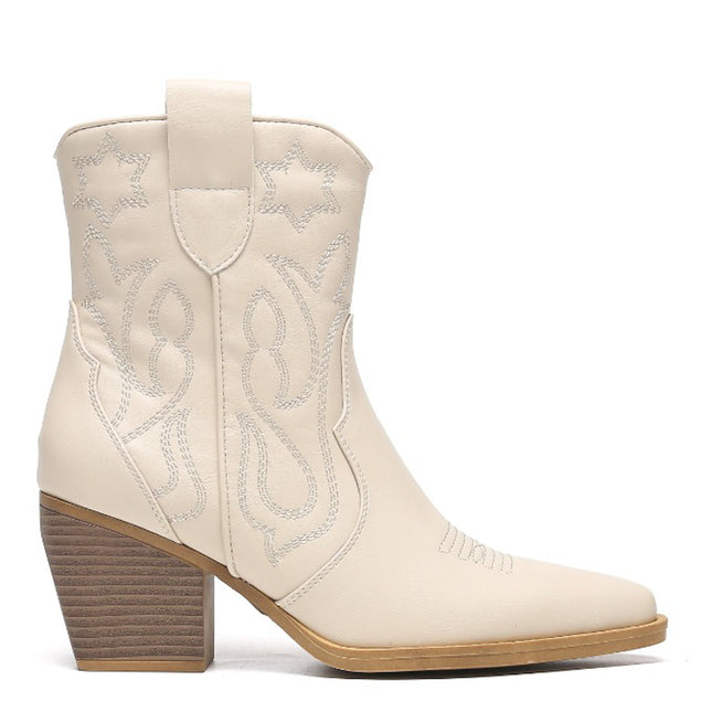 Smile Favorites Cowboystiefel Short Star Beige