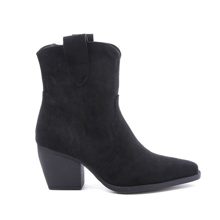 Smile Favorites Cowboystiefel Short Star Schwarzes Wildleder