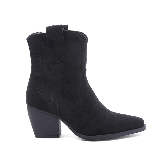 Smile Favorites Cowboystiefel Short Star Schwarzes Wildleder