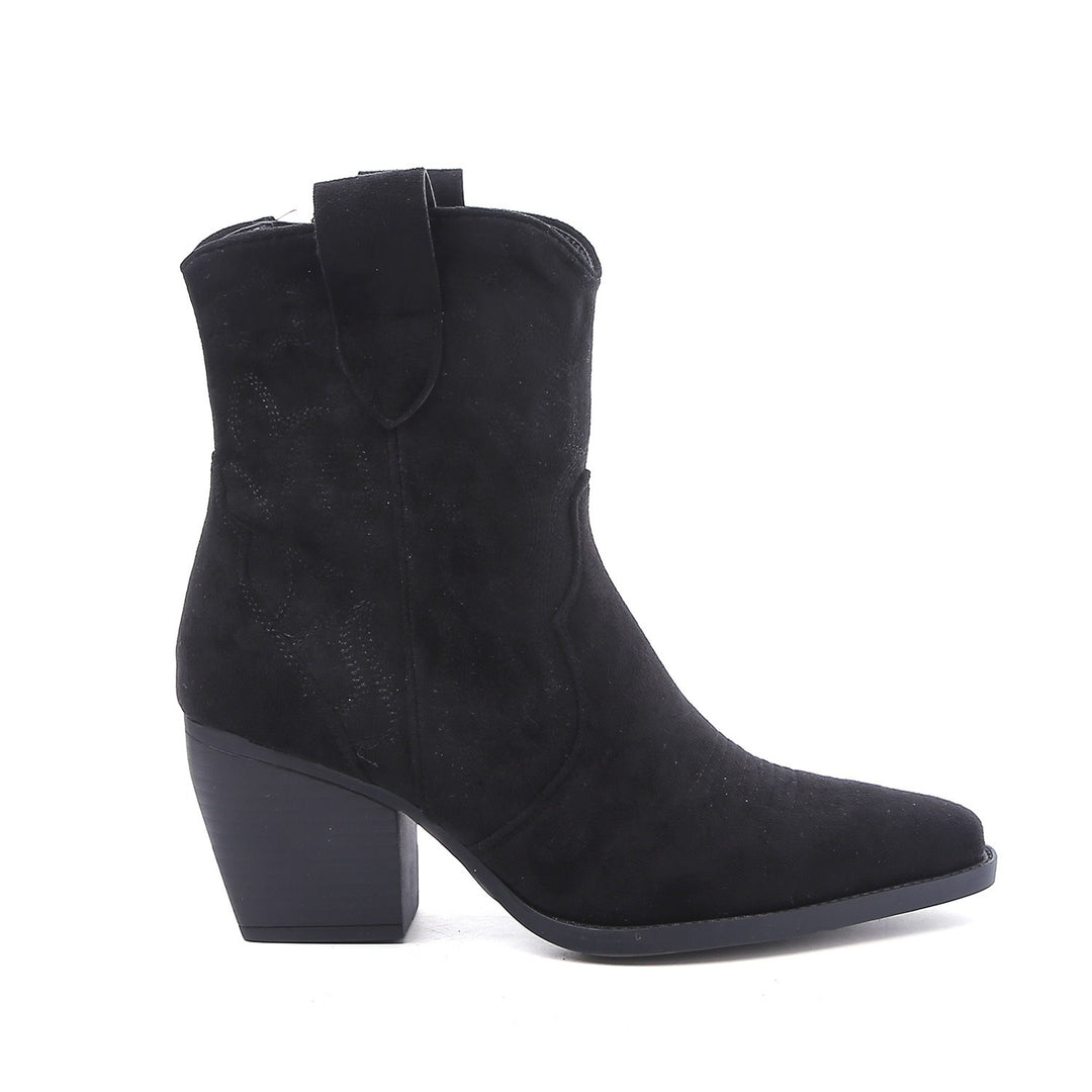 Smile Favorites Cowboystiefel Short Star Schwarzes Wildleder
