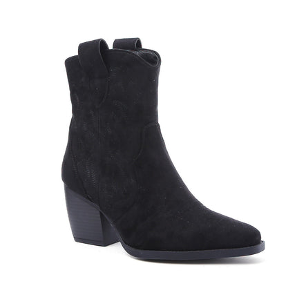 Smile Favorites Cowboystiefel Short Star Schwarzes Wildleder