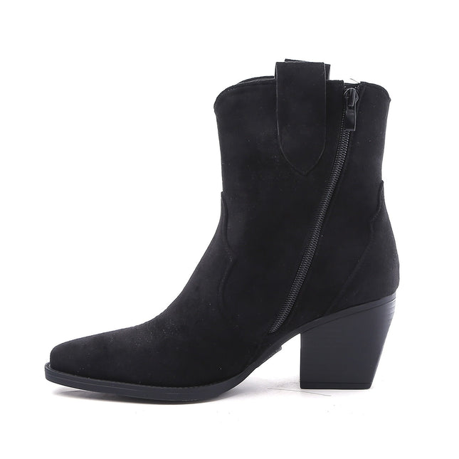 Smile Favorites Cowboystiefel Short Star Schwarzes Wildleder