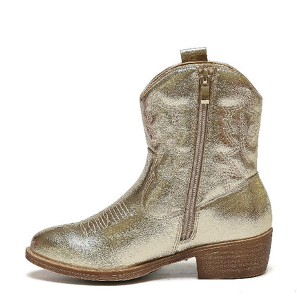 Smile Favorites Cowboystiefel Mädchen Gold Kurz