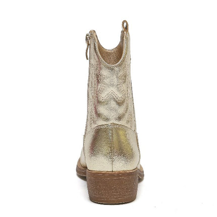 Smile Favorites Cowboystiefel Mädchen Gold Kurz