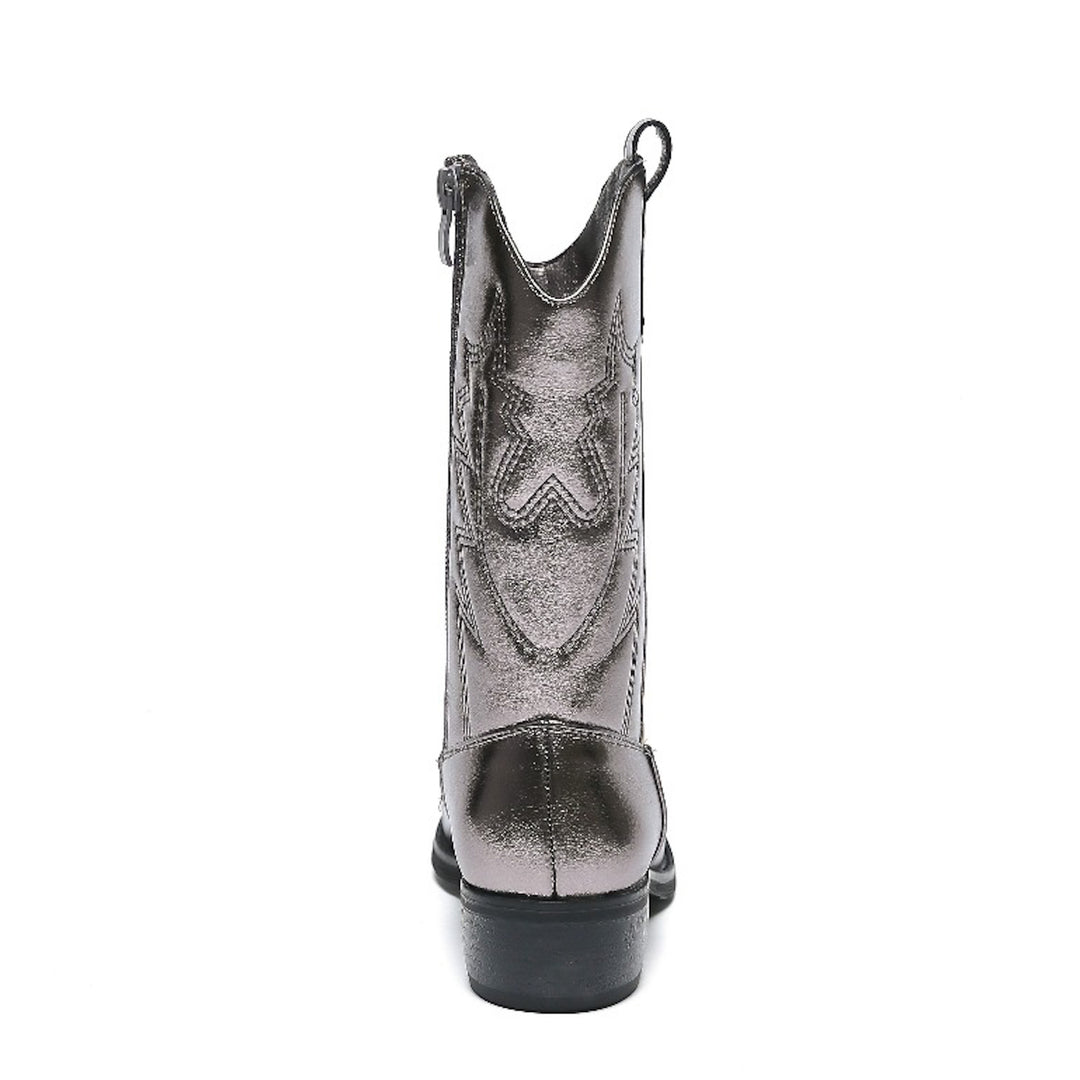 Smile Favorites Cowboystiefel Mädchen Grau metallic