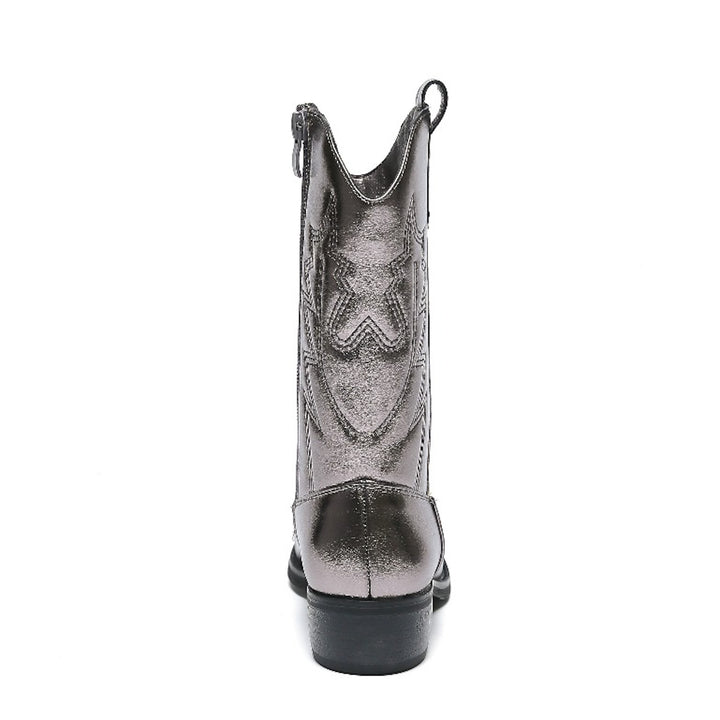 Smile Favorites Cowboystiefel Mädchen Grau metallic