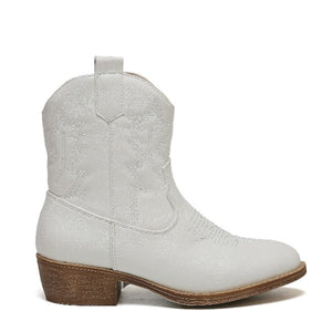 Smile Favorites Cowboystiefel Mädchen Weiß Kurz