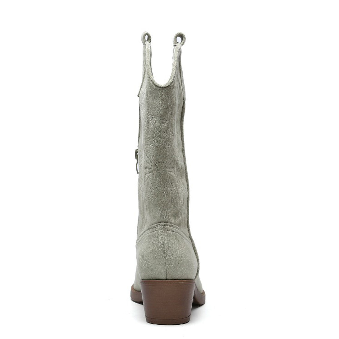 Smile Favorites Cowboystiefel Olive Wildleder