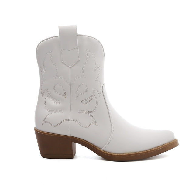 Smile Favorites Cowboystiefel Weiß kurz