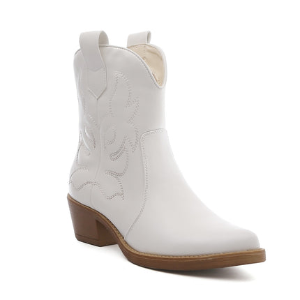 Smile Favorites Cowboystiefel Weiß kurz