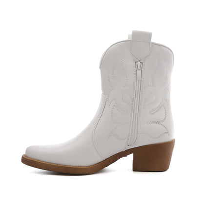 Smile Favorites Cowboystiefel Weiß kurz