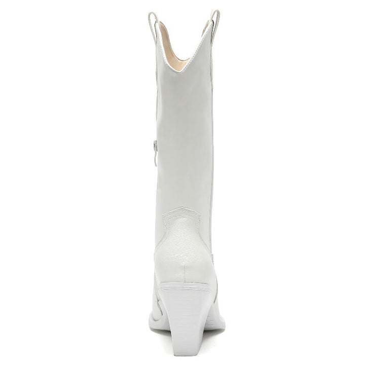 Smile Favorites Cowboystiefel Weiß Stahlnase