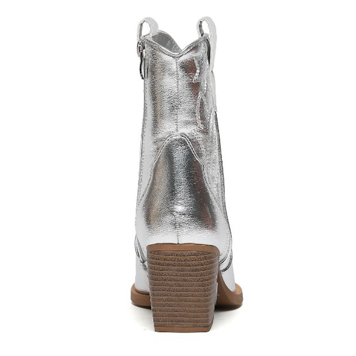 Smile Favorites Cowboystiefel Silver Short Star