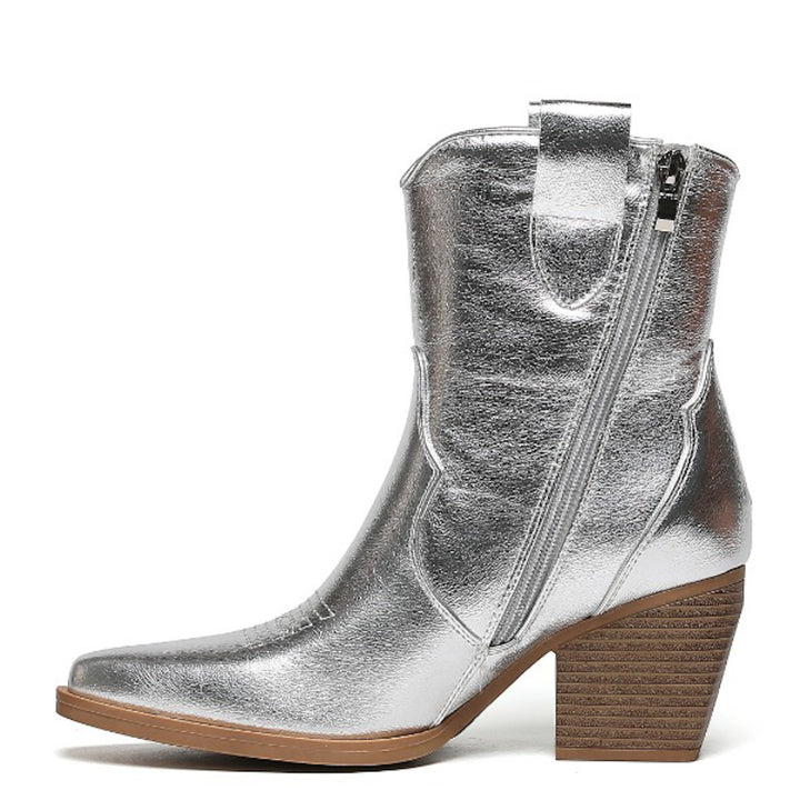 Smile Favorites Cowboystiefel Silver Short Star