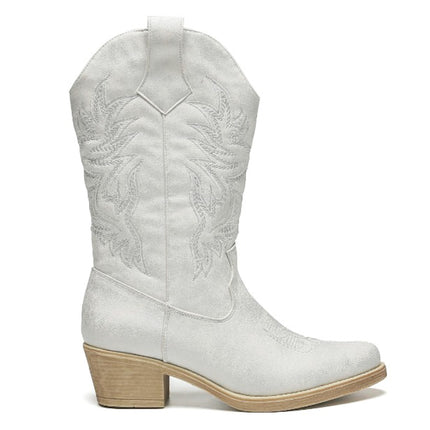 Smile Favorites Cowboystiefel Silberne Spritznaht