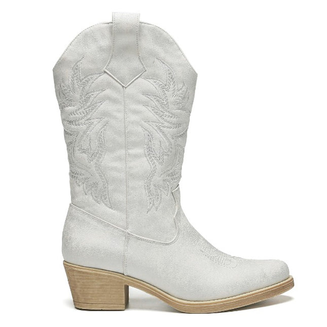 Smile Favorites Cowboystiefel Silberne Spritznaht