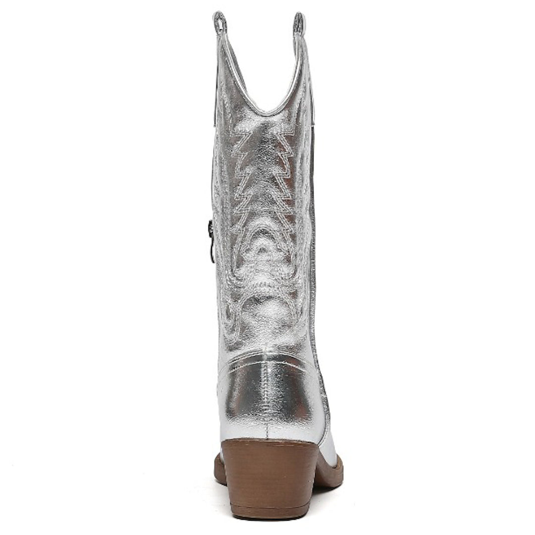 Smile Favorites Cowboystiefel Silberne Nähte