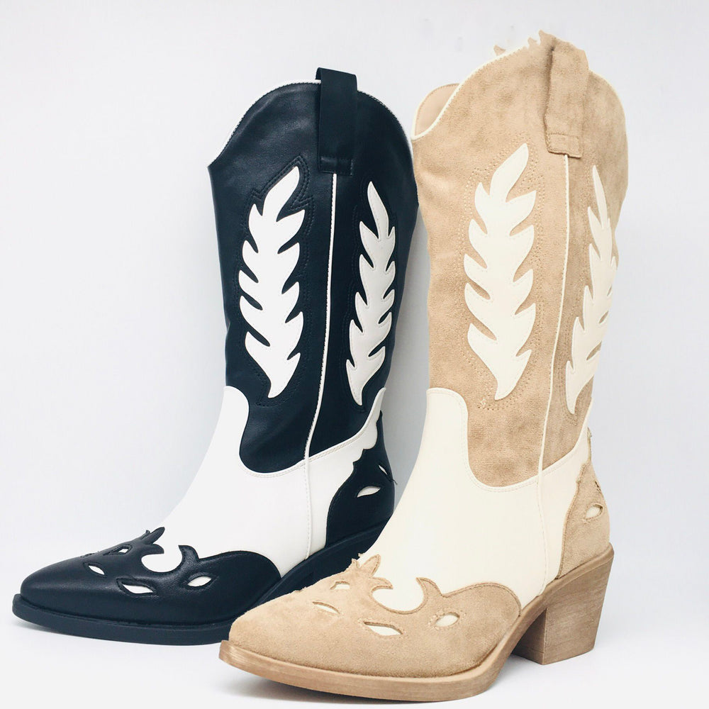 Smile Favorites Cowboy Stiefel Schwarz Bohemian