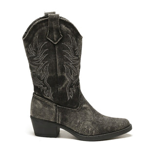 Smile Favorites Cowboystiefel Schwarz Denim