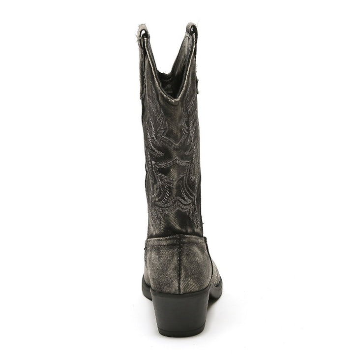 Smile Favorites Cowboystiefel Schwarz Denim