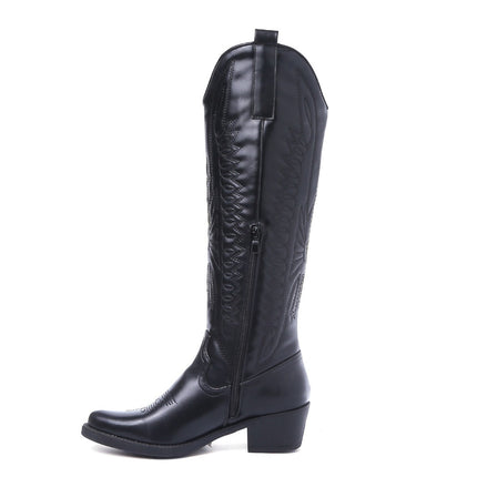 Smile Favorites Cowboystiefel Schwarz hoch