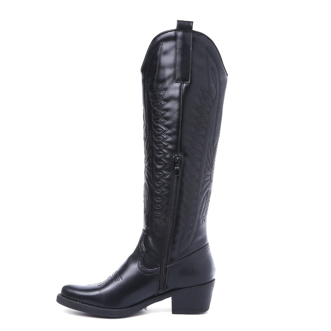 Smile Favorites Cowboystiefel Schwarz hoch