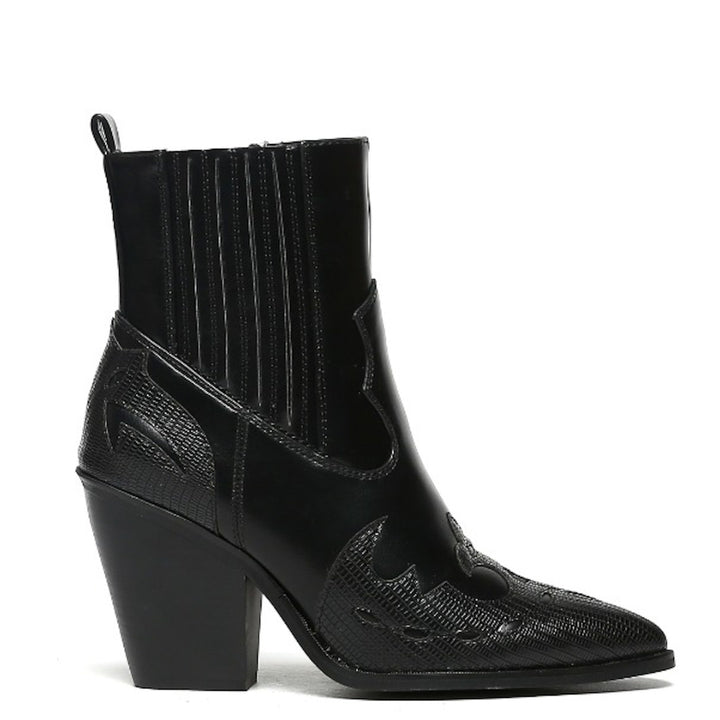 Smile Favorites Cowboystiefel Schwarz kurz Flamme