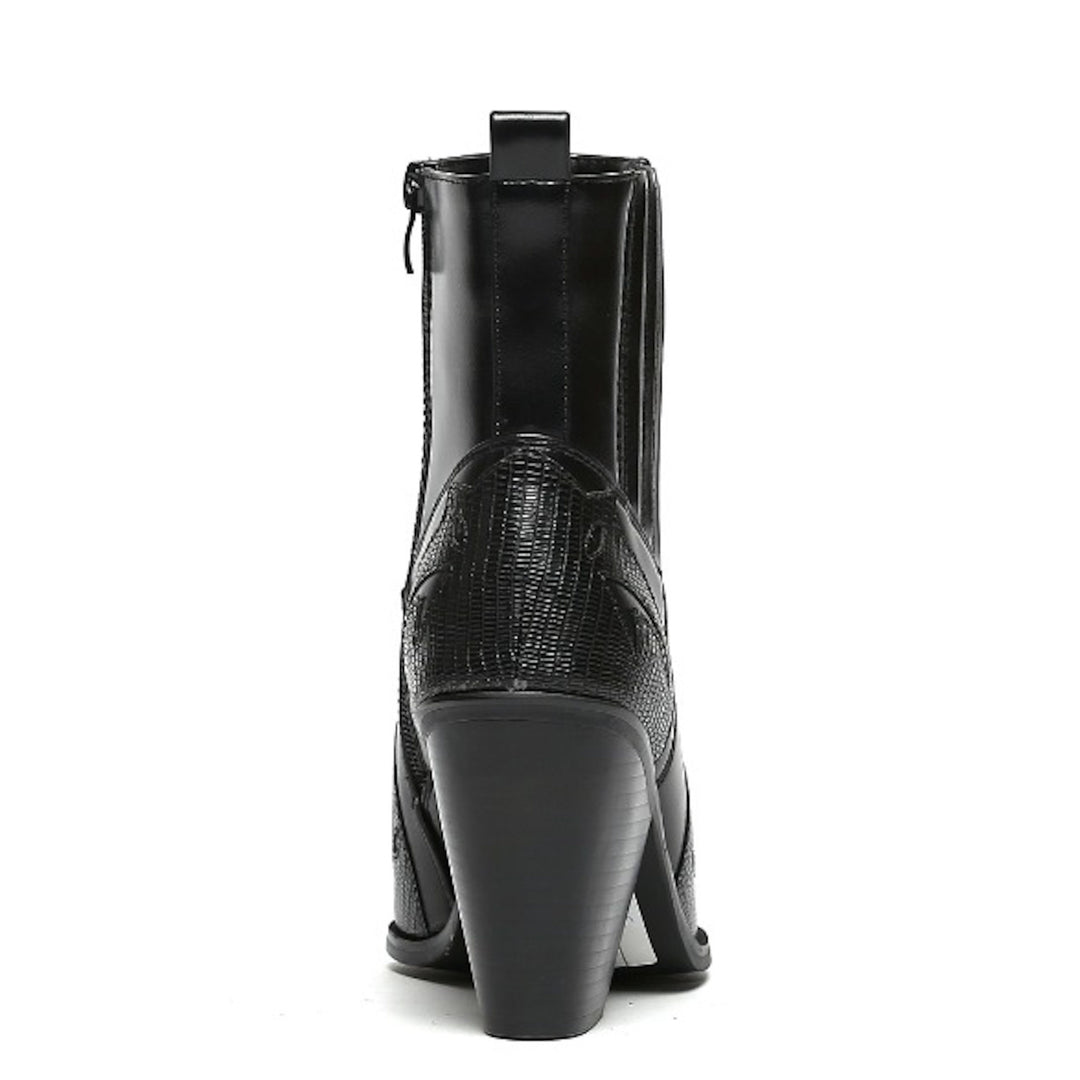 Smile Favorites Cowboystiefel Schwarz kurz Flamme