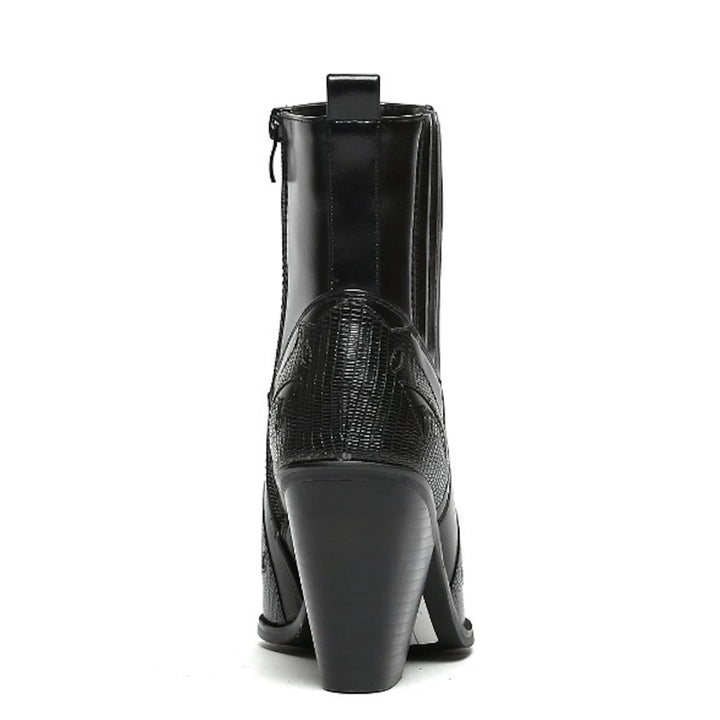 Smile Favorites Cowboystiefel Schwarz kurz Flamme