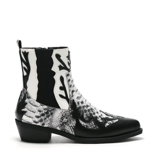 Smile Favorites Cowboystiefel Schwarz Kurz Schlange