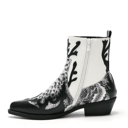 Smile Favorites Cowboystiefel Schwarz Kurz Schlange