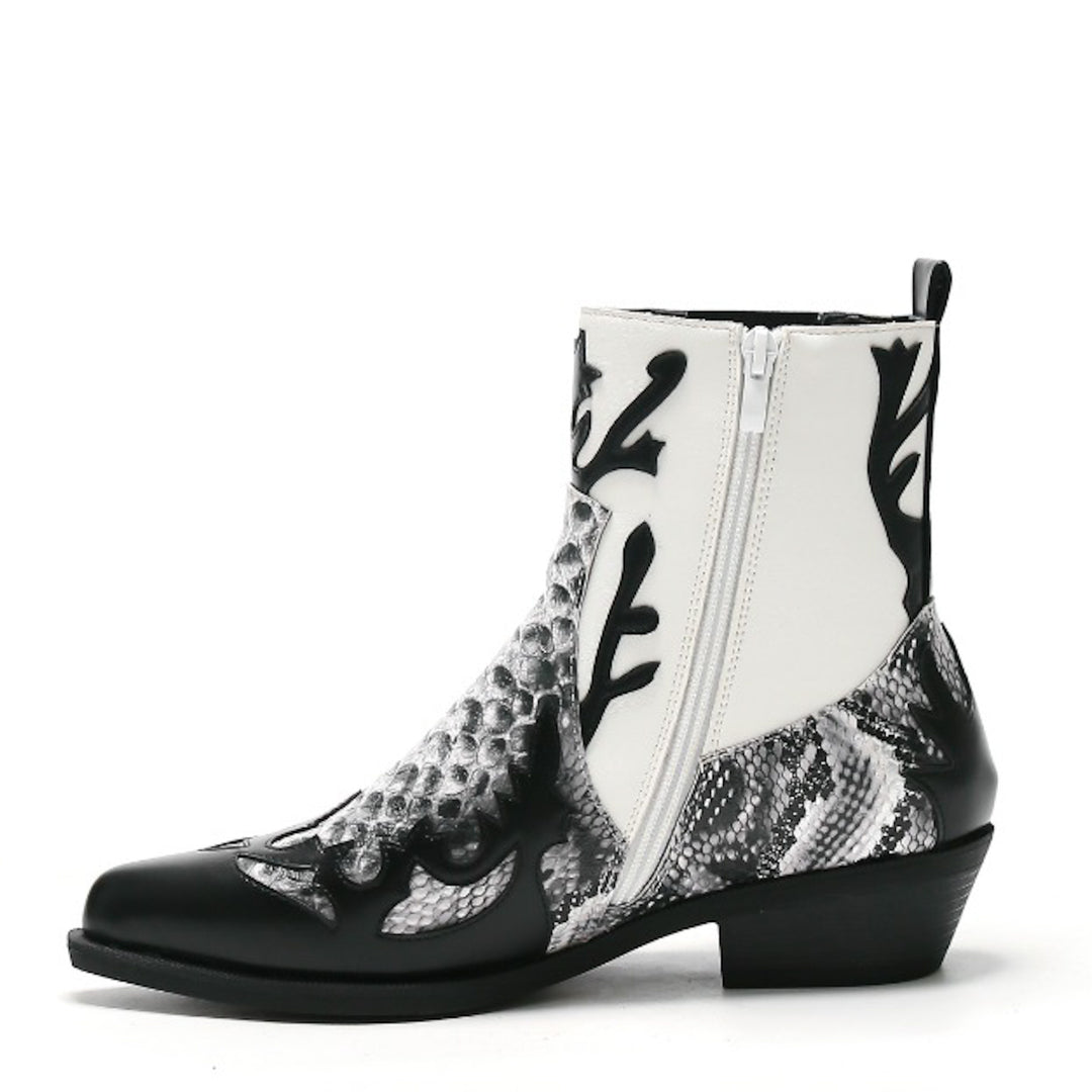 Smile Favorites Cowboystiefel Schwarz Kurz Schlange